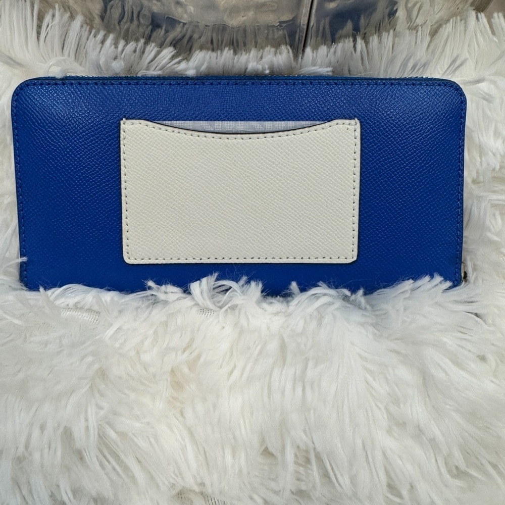 Gorgeous Vibrant Blue Michael Kors Continental Full Zip Wallet NWT - Picture 10 of 12